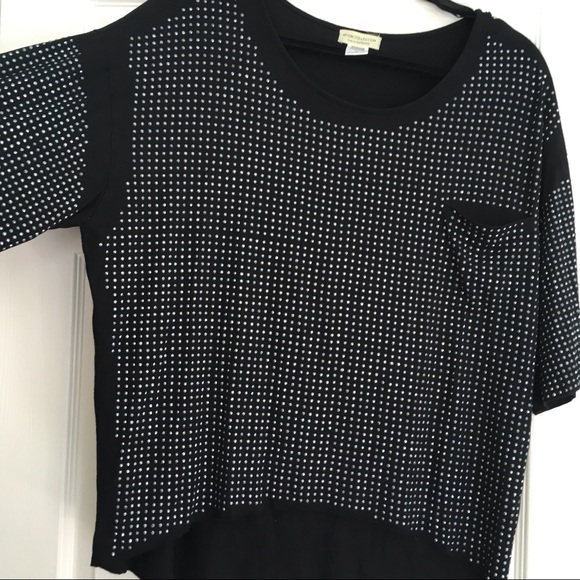 Moon Collection Black Studded Dolman Sleeve Top - Picture 3 of 8